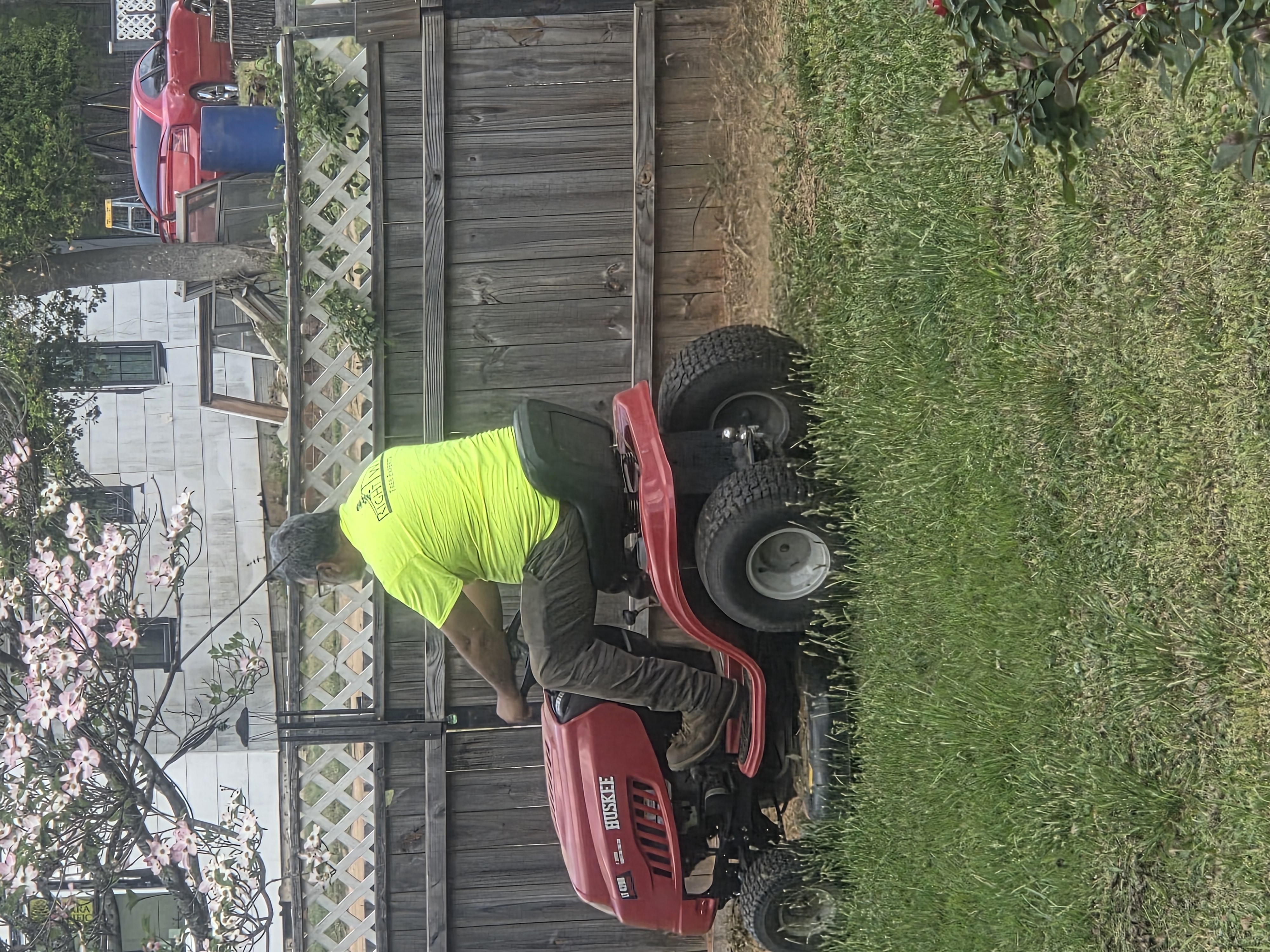 Anthony on lawn mower